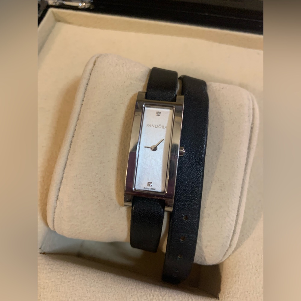 Pandora Ladies Diamond and Leather Watch